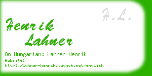 henrik lahner business card